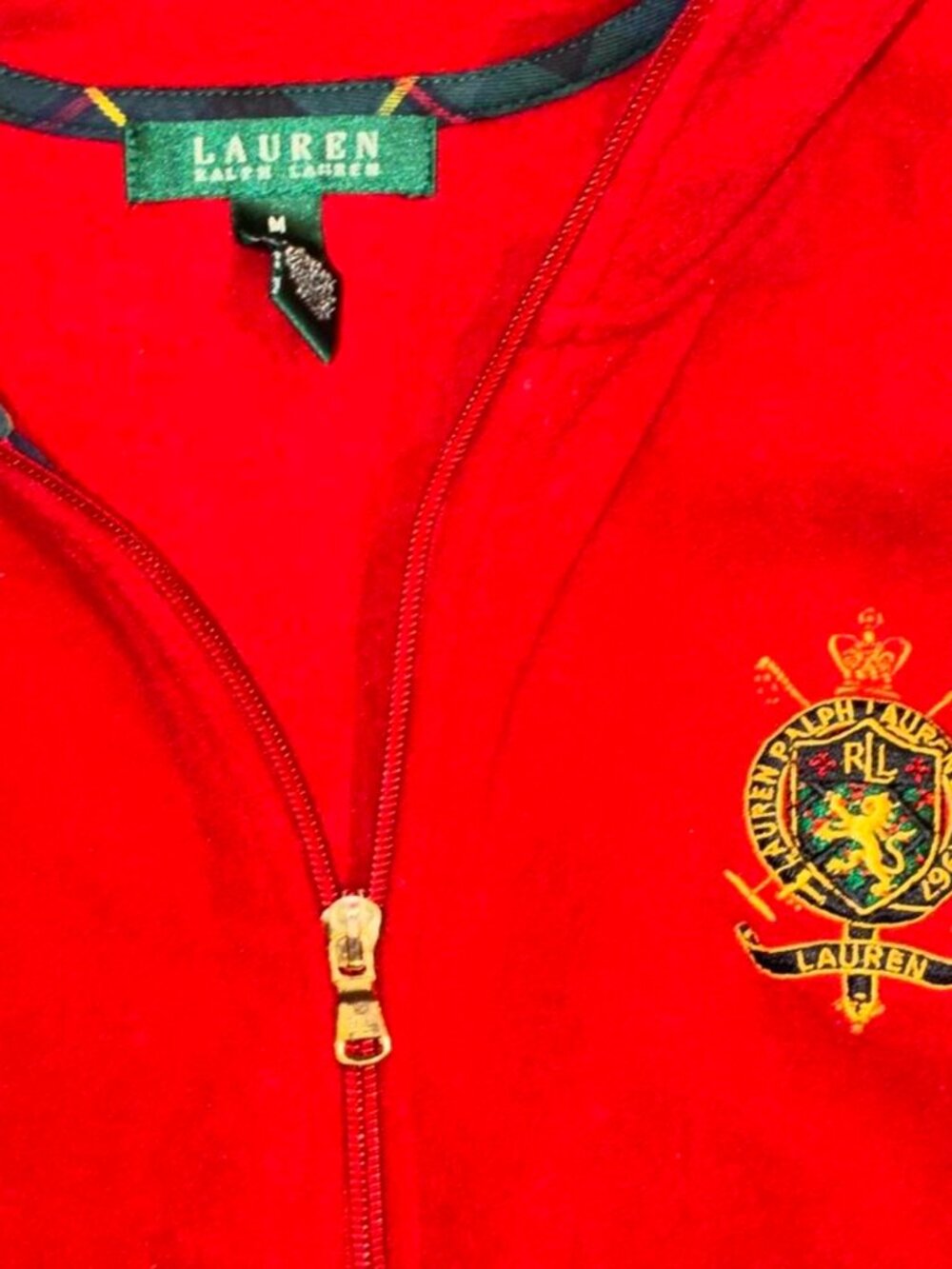 y2k Lauren Ralph Lauren full-zip fleece jacket